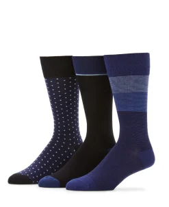 3- Pack Soft Luxury Stripe Color Block Socks