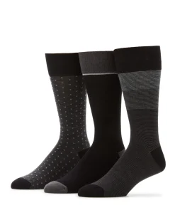 3- Pack Soft Luxury Stripe Color Block Socks