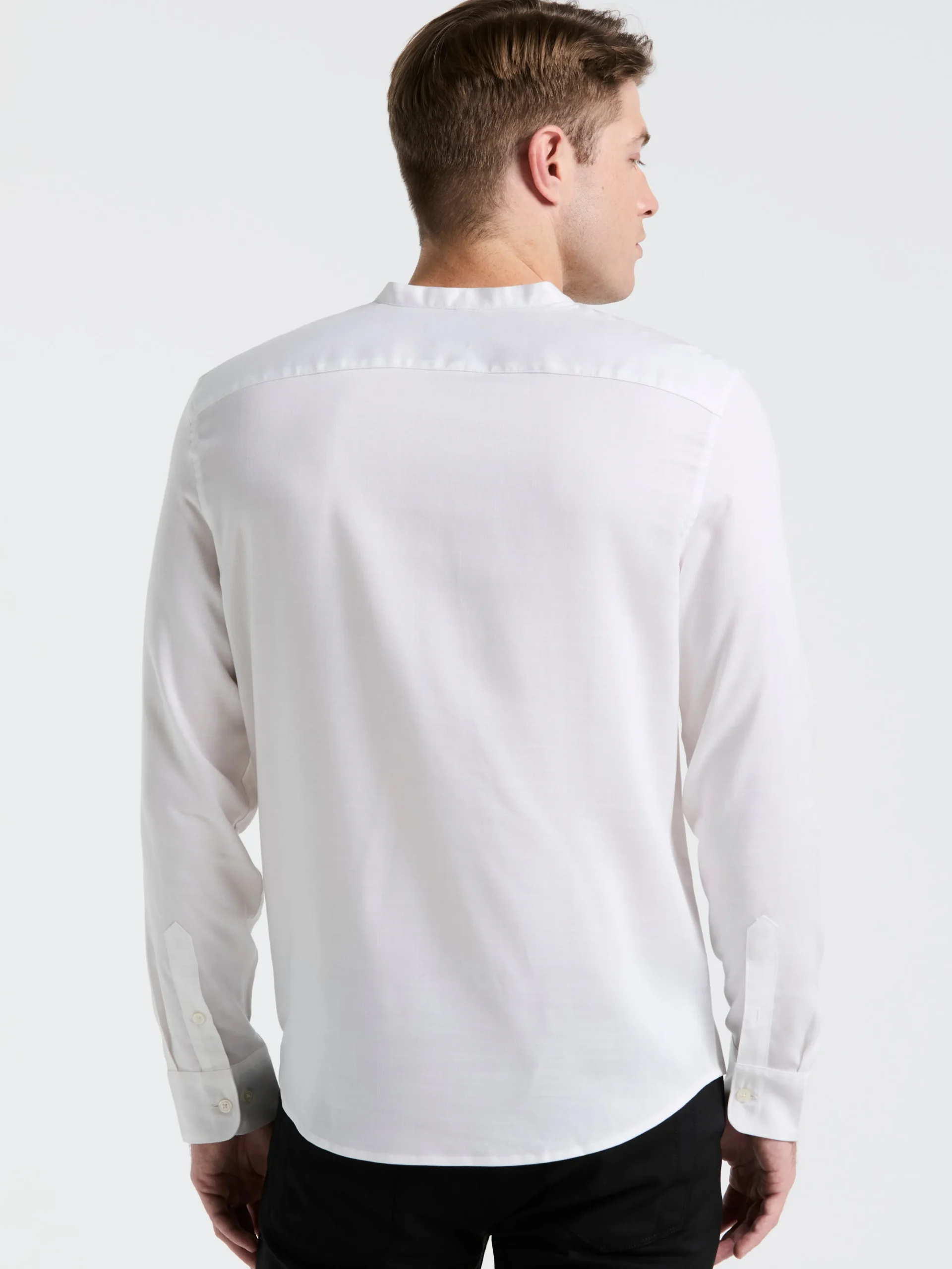 Banded Collar Shirt