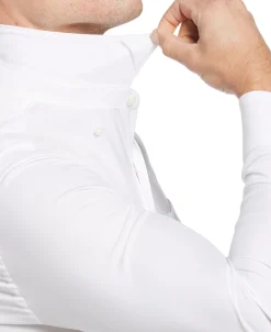 CLEARANCE Big & Tall Untucked Total Stretch Solid Shirt - White
