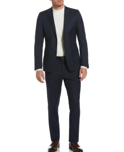CLEARANCE Skinny Fit Plaid Notch Lapel Suit Jacket