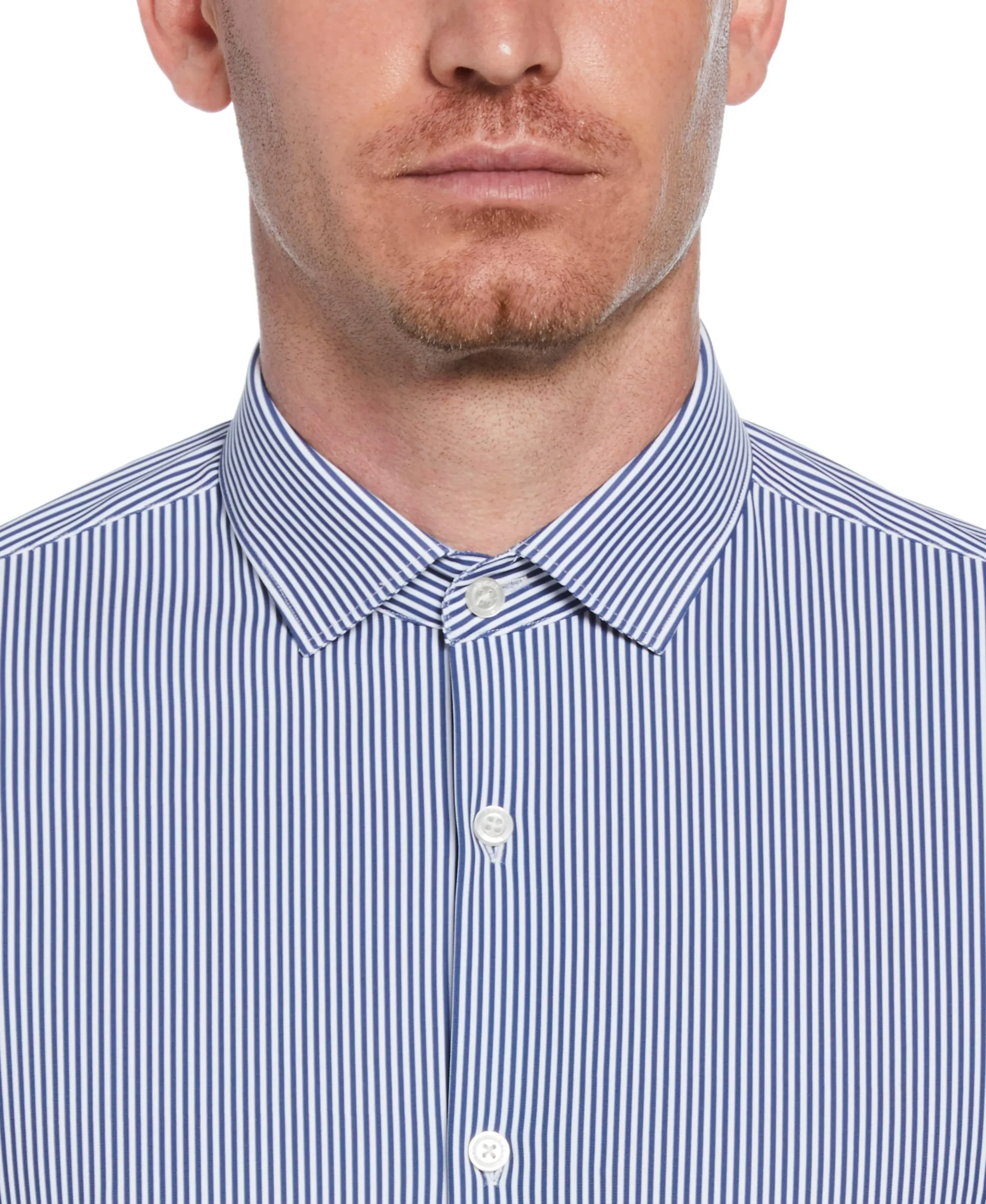 CLEARANCE Slim Fit Button-Down Striped Dress Shirt