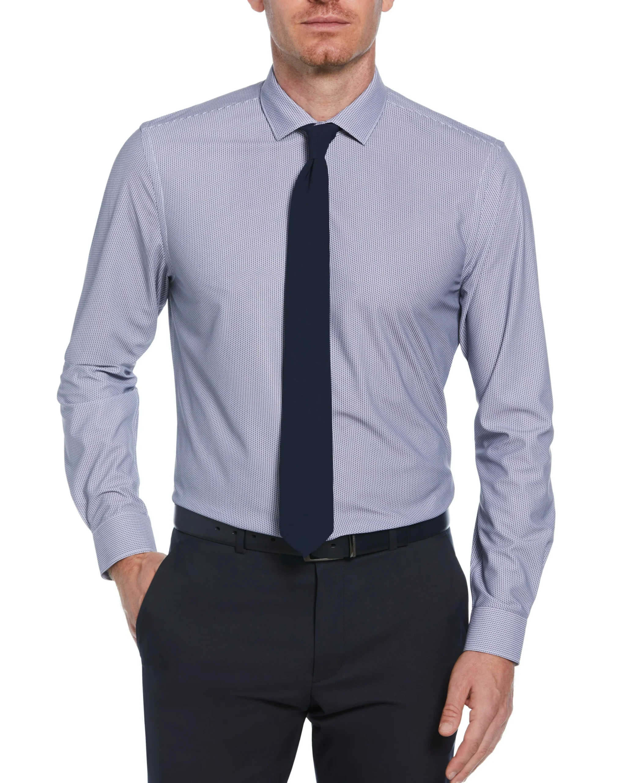CLEARANCE Slim Fit Circle Pattern Dress Shirt