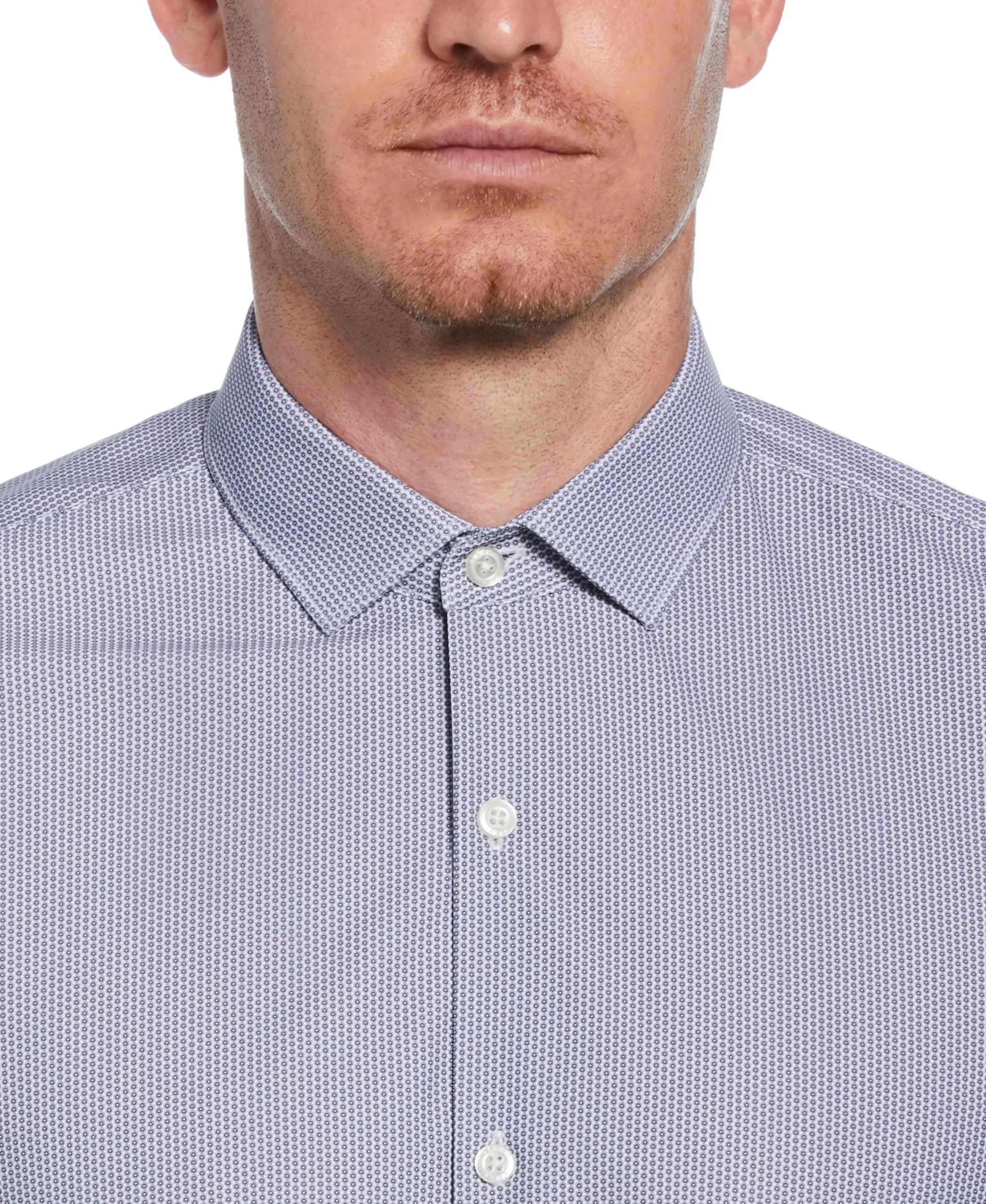 CLEARANCE Slim Fit Circle Pattern Dress Shirt
