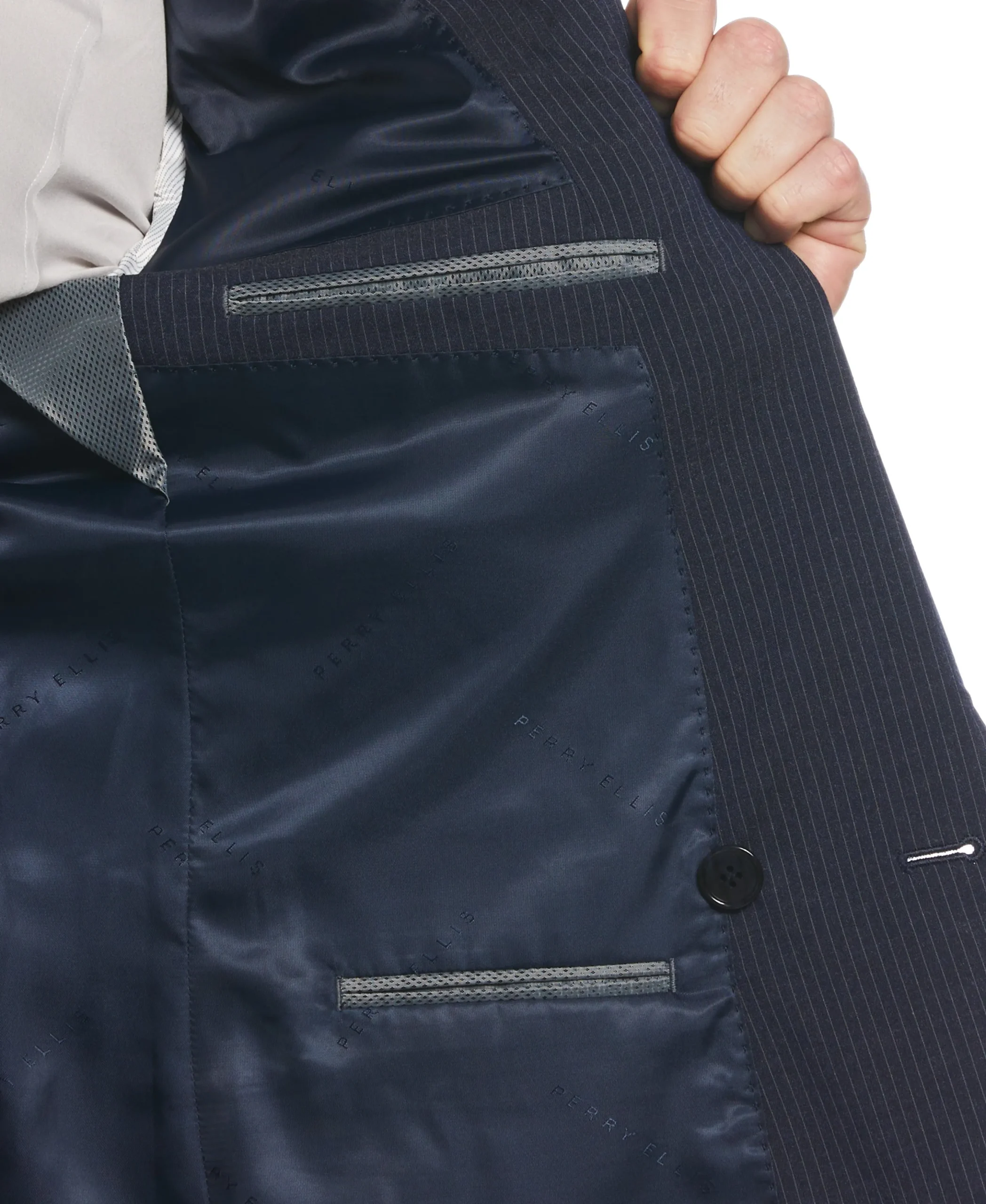 CLEARANCE Slim Fit Double Breasted Pinstripe Suit Jacket