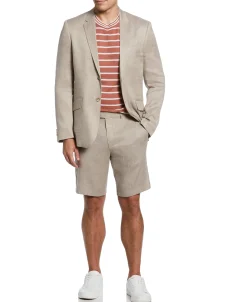 CLEARANCE Slim Fit Linen Blend Summer Suit Jacket