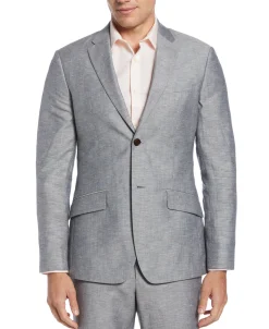 CLEARANCE Slim Fit Linen Blend Textured Suit Jacket