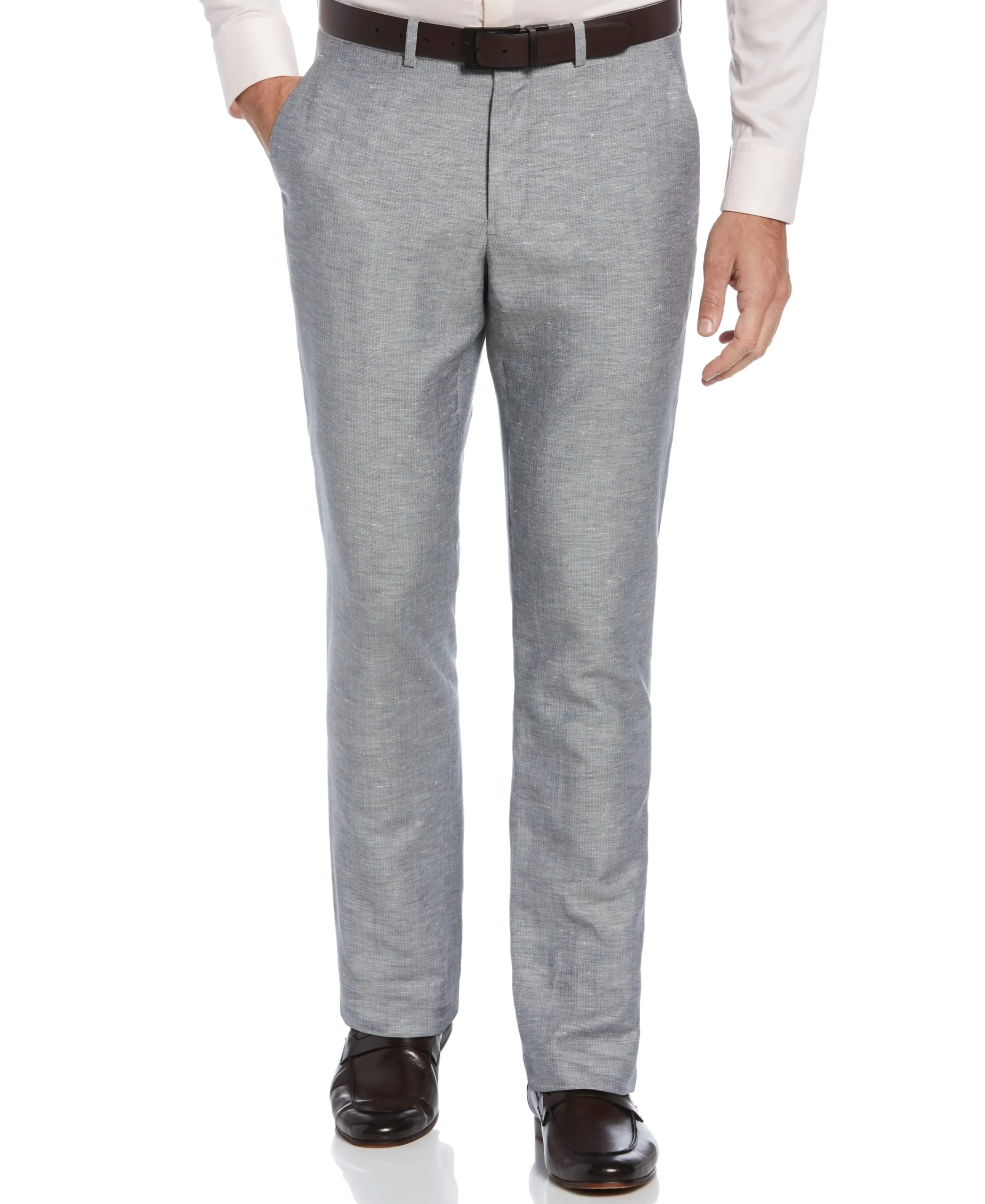 CLEARANCE Slim Fit Linen Blend Textured Suit Pant