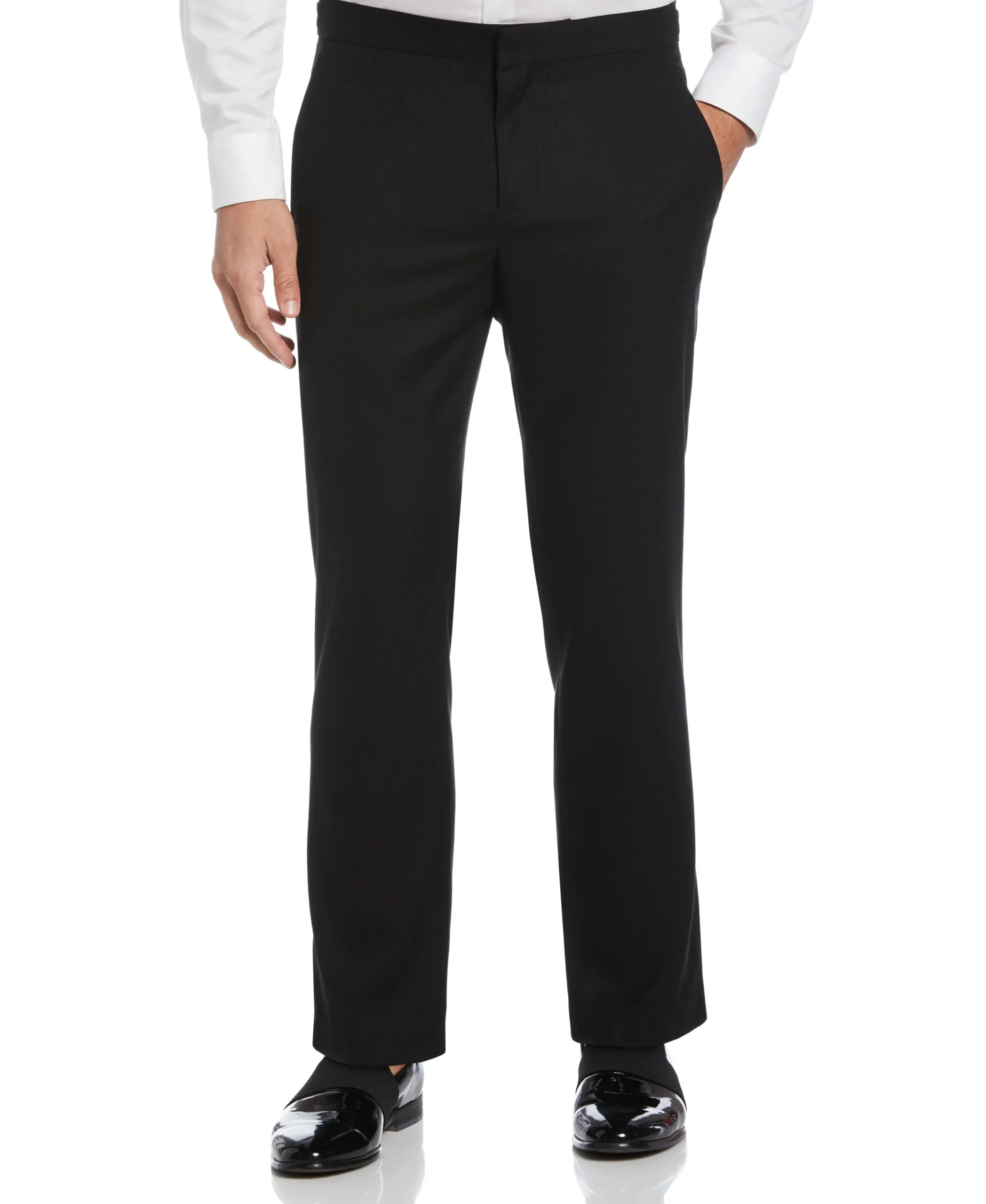 CLEARANCE Slim Fit Stretch Textured Tuxedo Pant