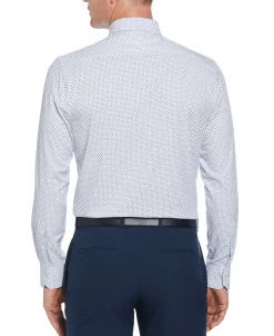 CLEARANCE Slim Fit Stretch Button-Down Circle Print Dress Shirt