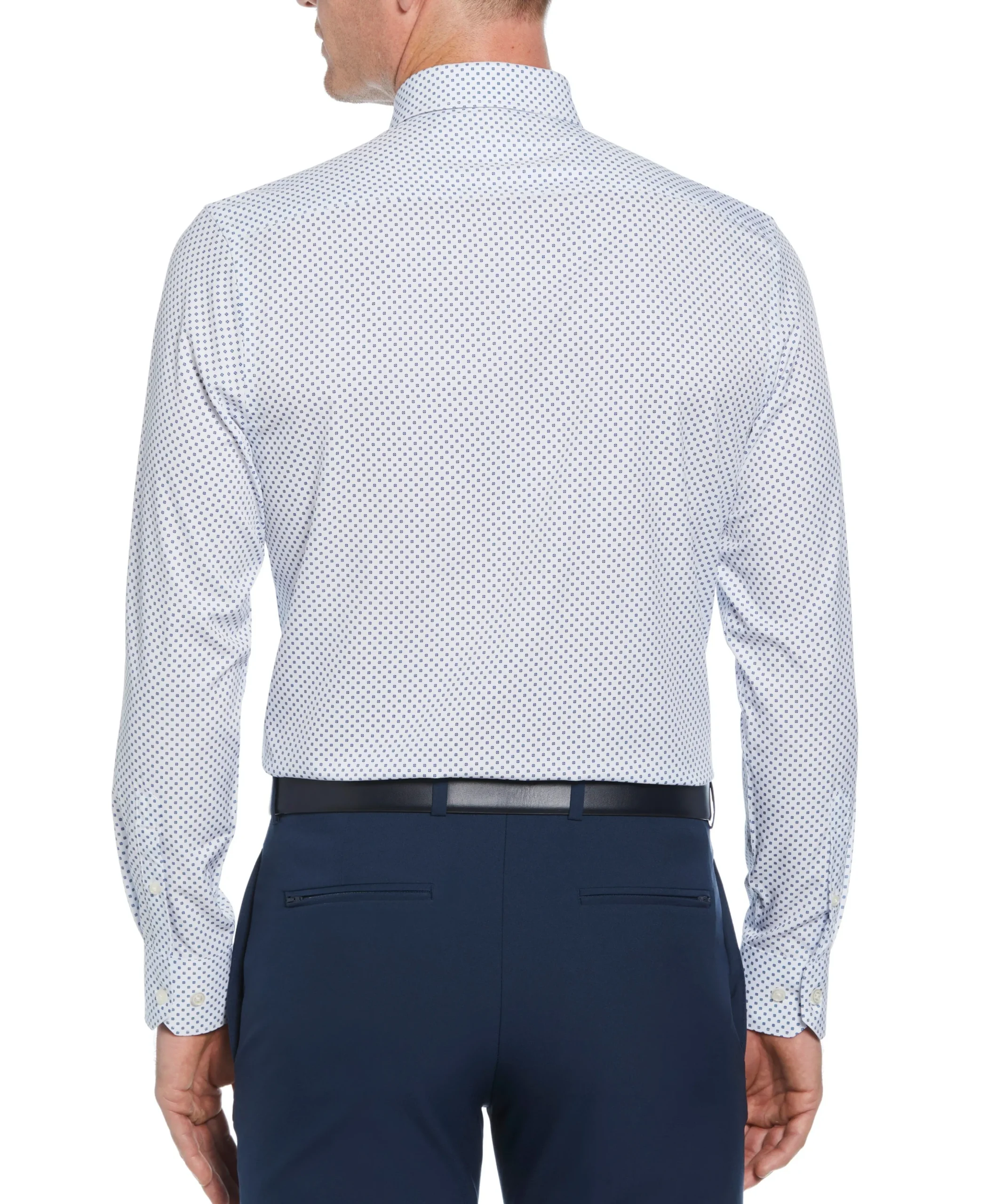 CLEARANCE Slim Fit Stretch Button-Down Circle Print Dress Shirt