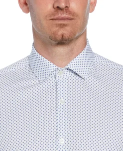 CLEARANCE Slim Fit Stretch Button-Down Circle Print Dress Shirt