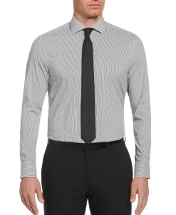 CLEARANCE Slim Fit Striped Print Dress Shirt