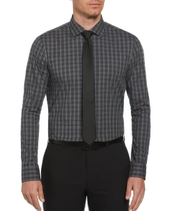 CLEARANCE Slim Fit Tonal Checkered Button-Down Plaid Dress Shirt