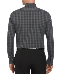 CLEARANCE Slim Fit Tonal Checkered Button-Down Plaid Dress Shirt