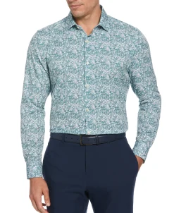 CLEARANCE Slim Fit Total Stretch Floral Print Shirt
