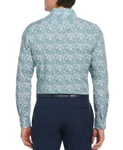 CLEARANCE Slim Fit Total Stretch Floral Print Shirt