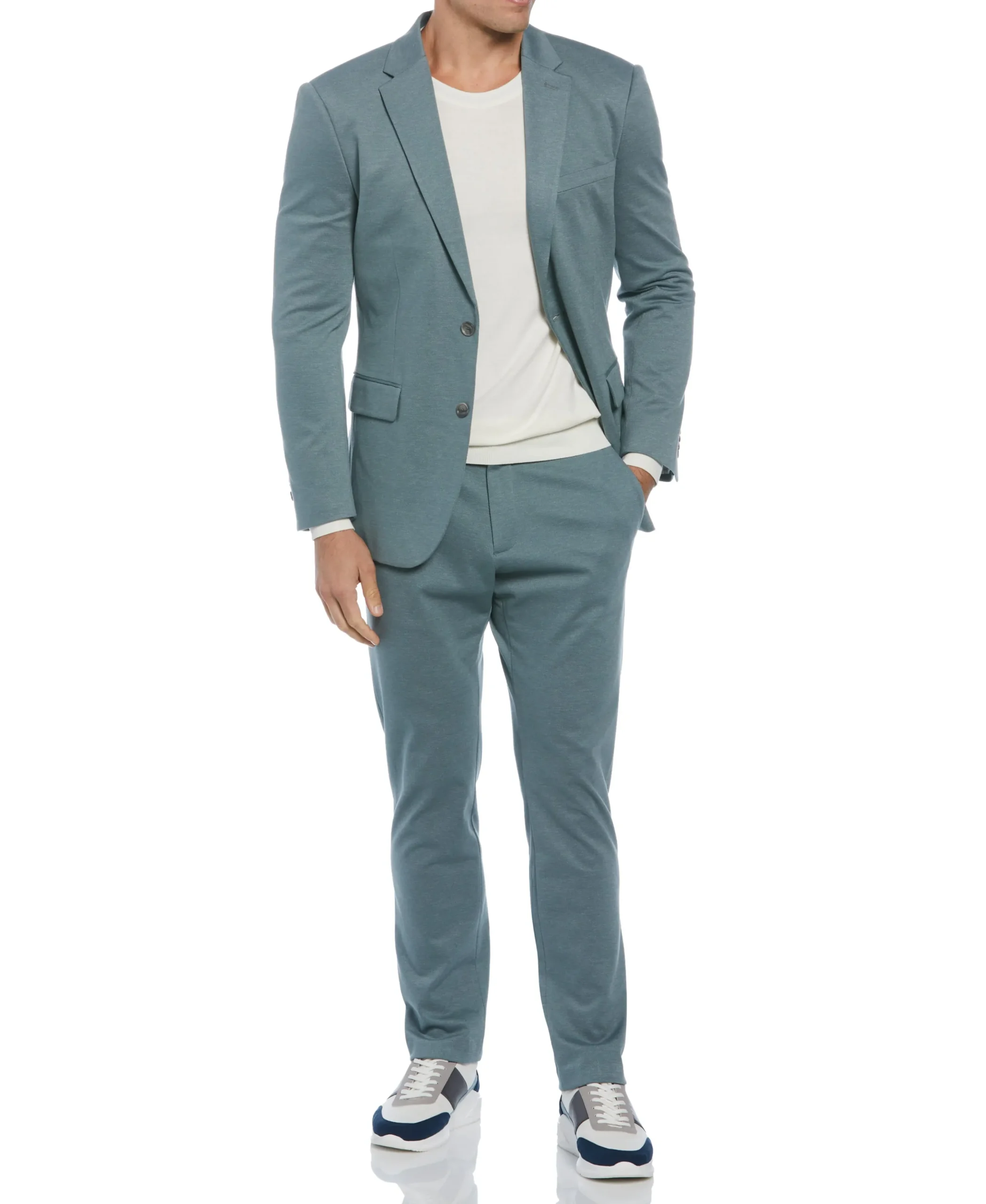 CLEARANCE Slim Fit Two Tone Smart Knit Suit Jacket