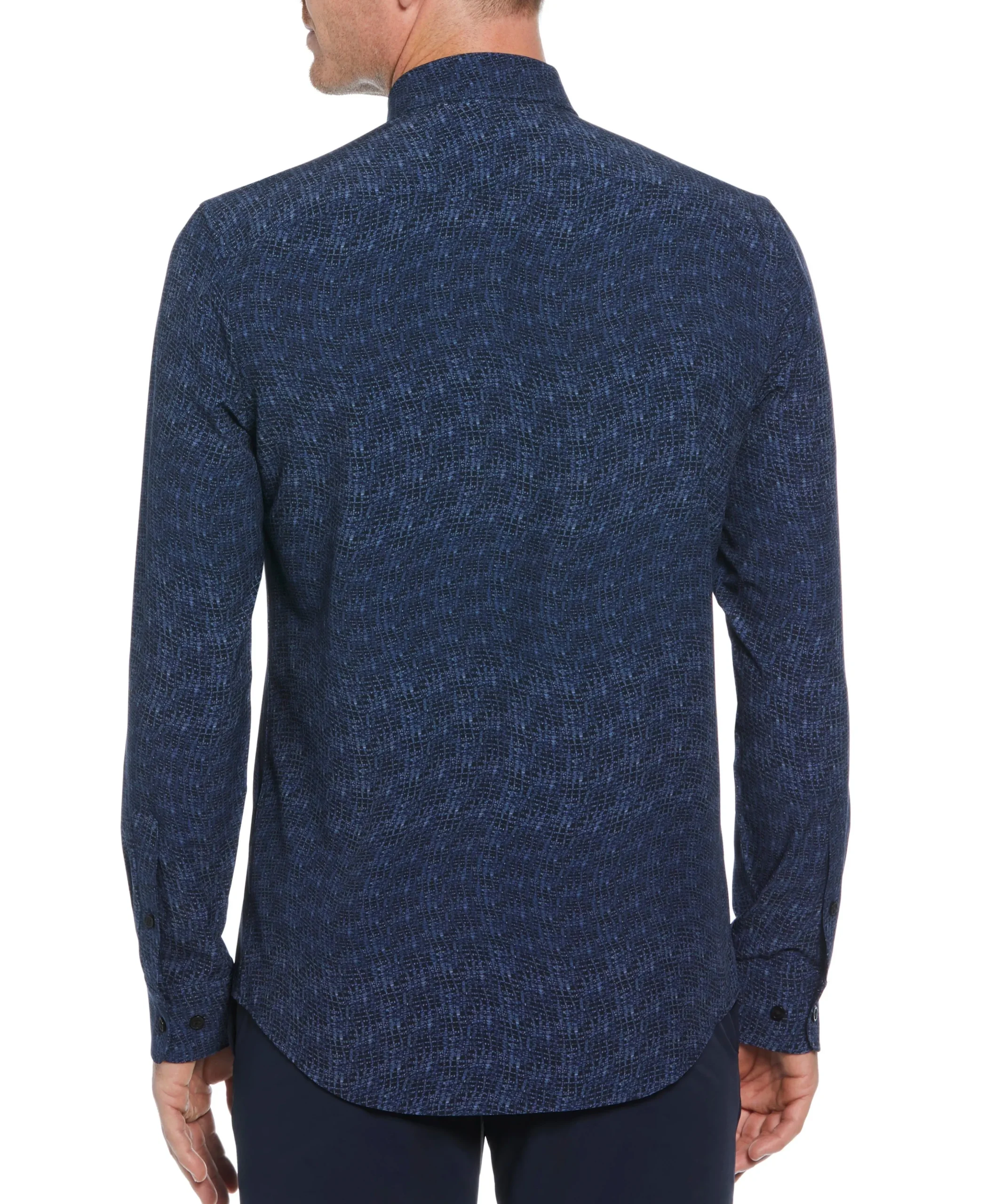 CLEARANCE Tua X Perry Ellis Collaboration Textured Wavy Print Shirt