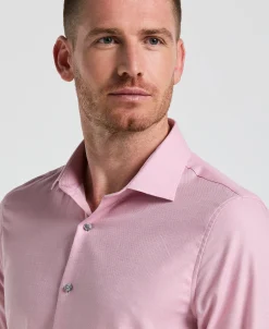 Dobby Micro Diamond Print Dress Shirt