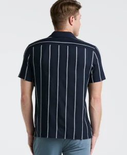 EcoVero™ Striped Camp Collar Shirt