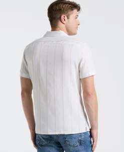 EcoVero™ Striped Camp Collar Shirt