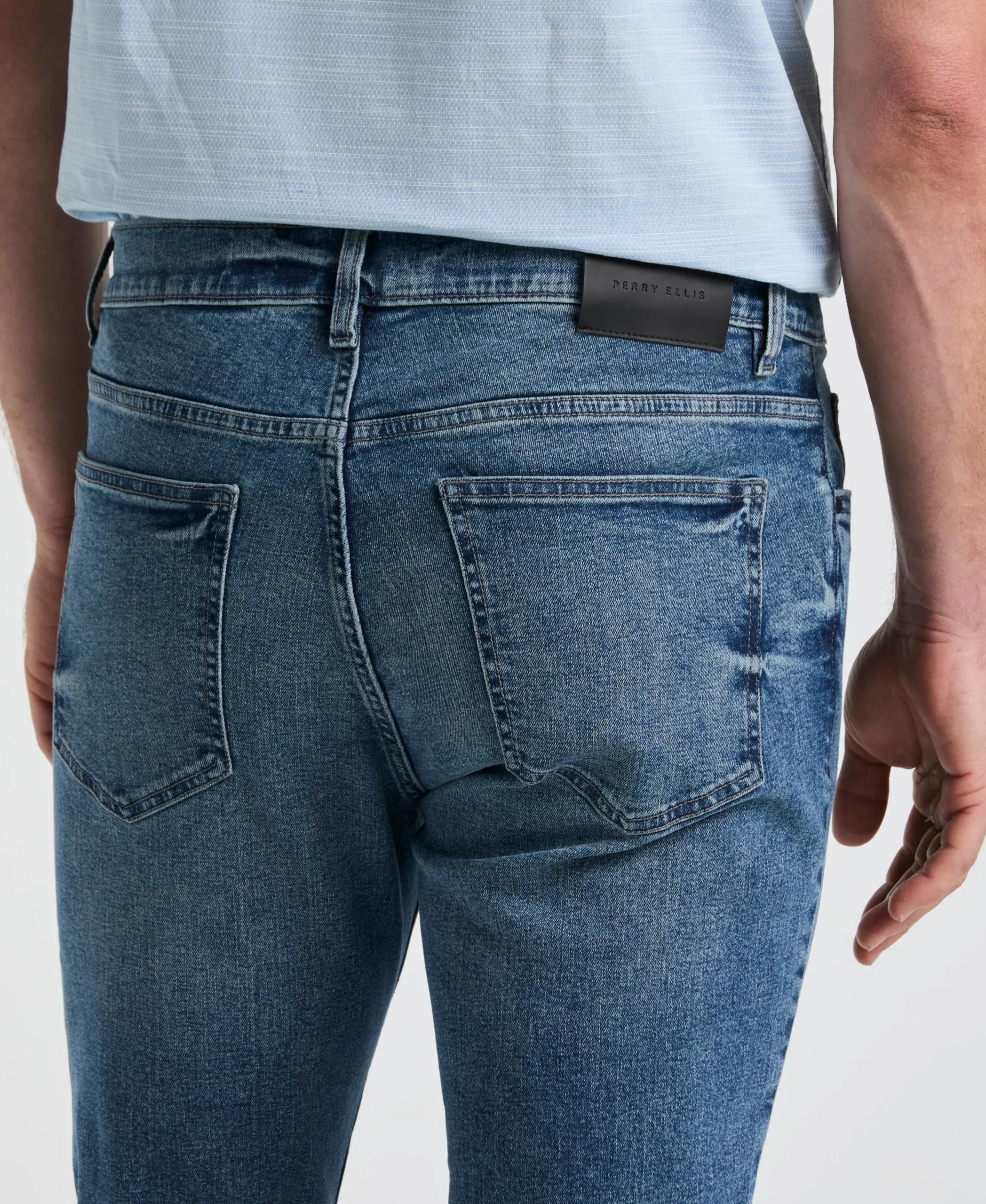Medium Wash Indigo 5 Pocket Denim Pant