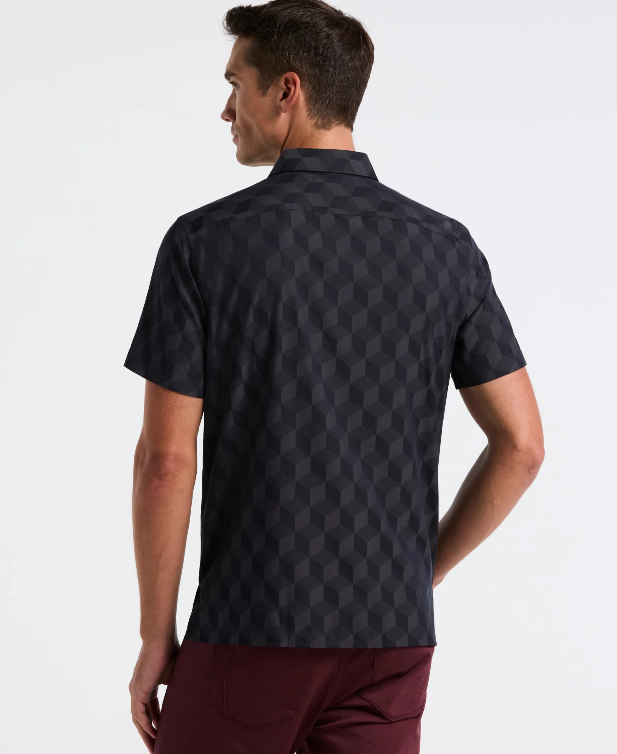 NEW! Cube Geo Jacquard Print Shirt