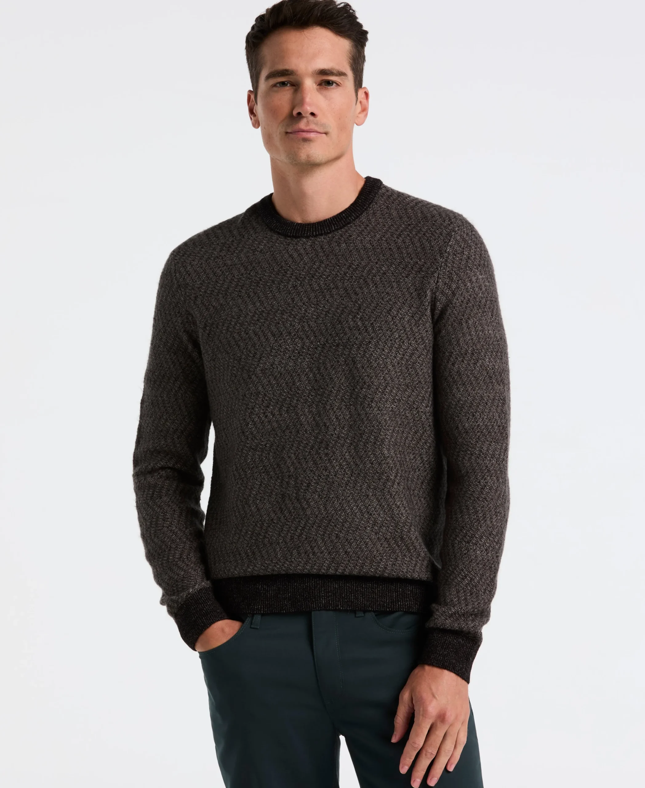 NEW! Herringbone Crew Neck Sweater
