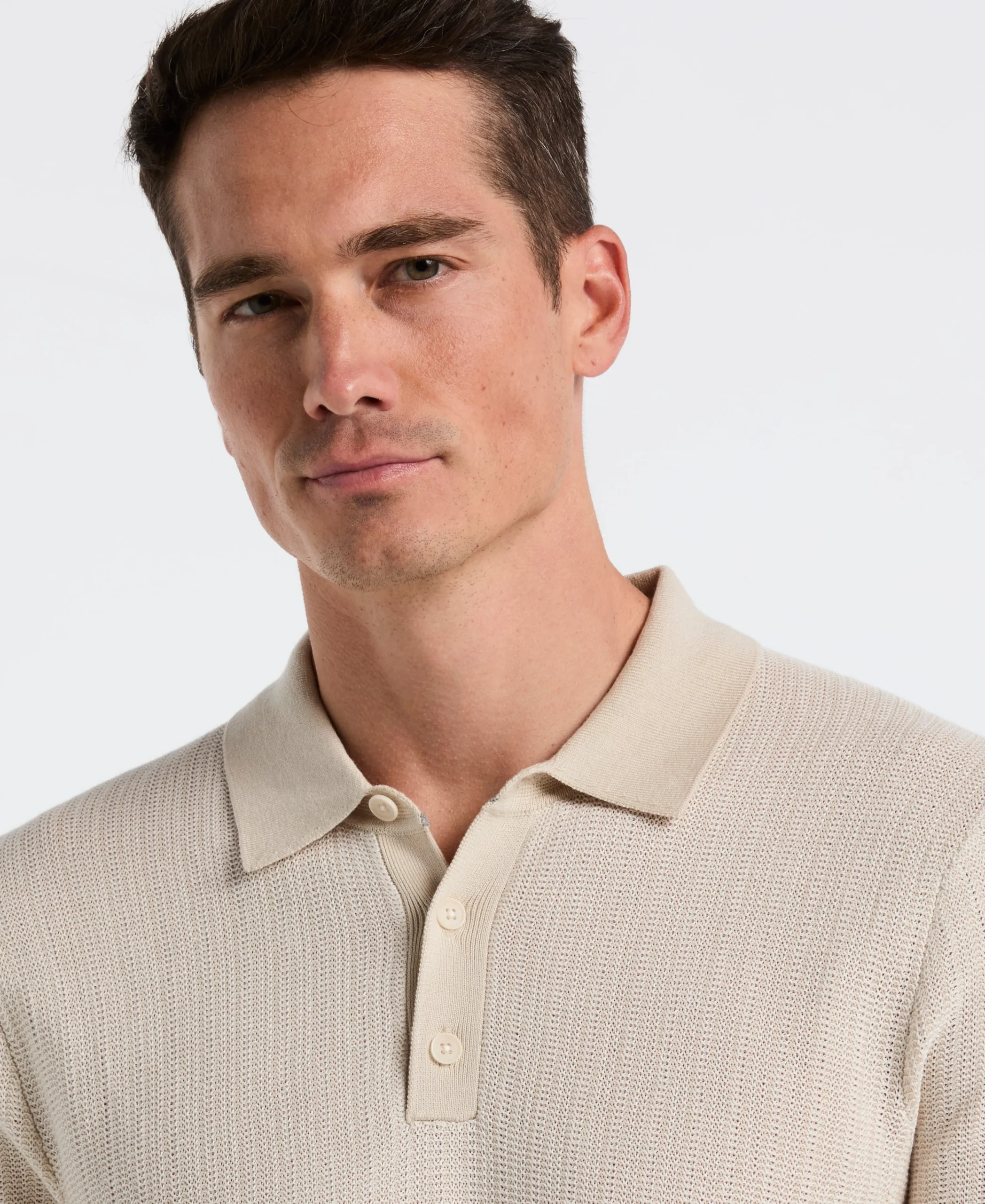 NEW! Mini Geo Jacquard Polo Sweater