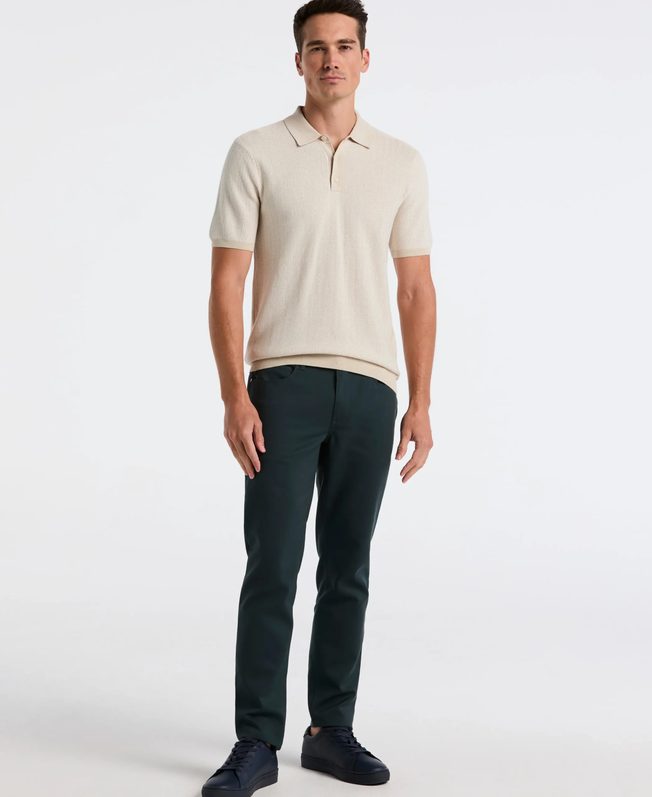 NEW! Mini Geo Jacquard Polo Sweater