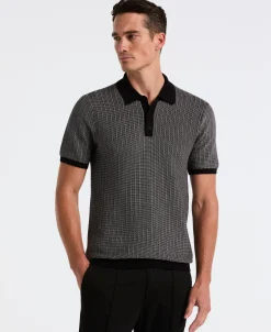 NEW! Mini Geo Jacquard Polo Sweater