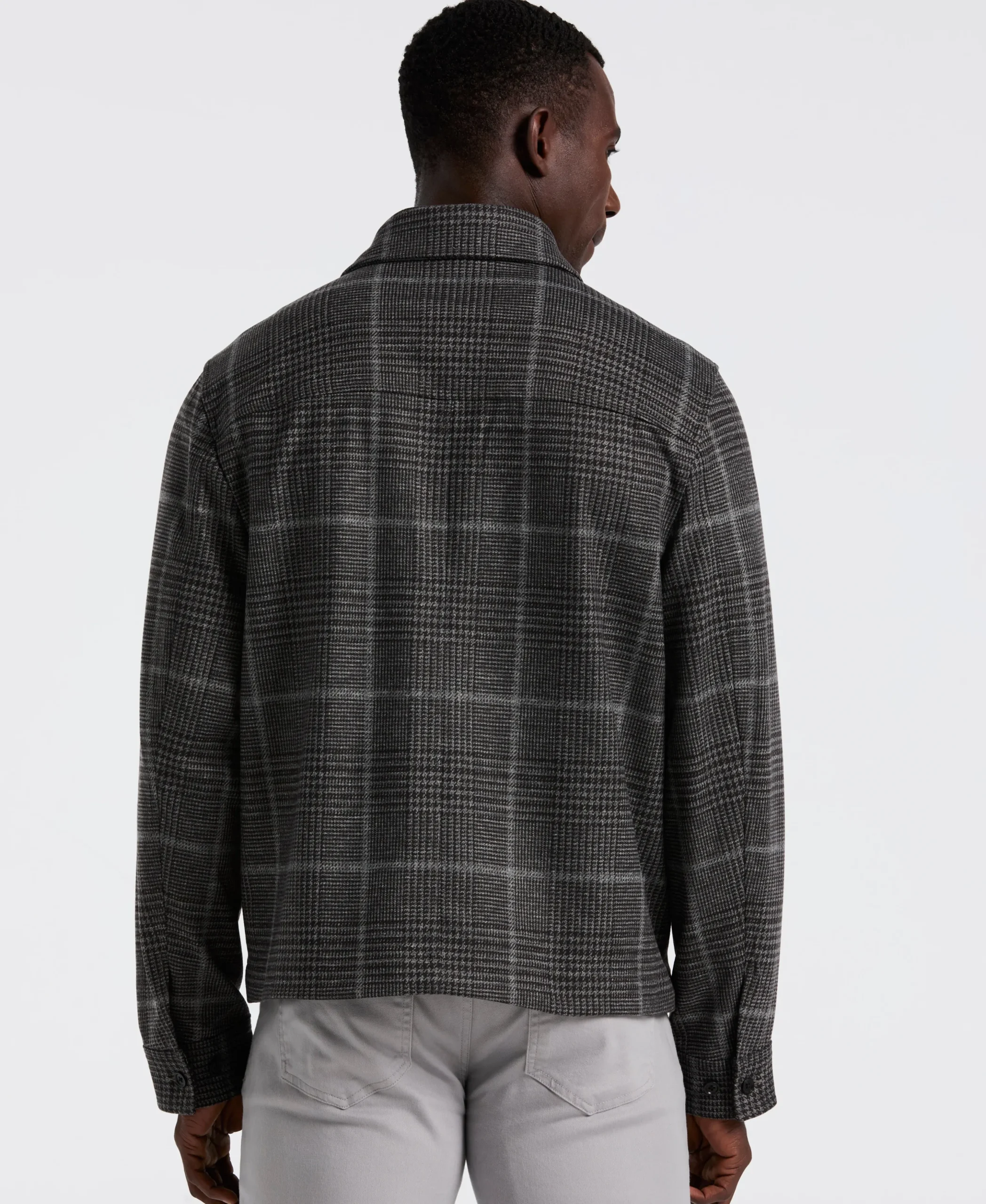 NEW! Plaid Print Knit Short Jacket
