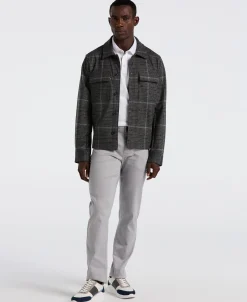 NEW! Plaid Print Knit Short Jacket