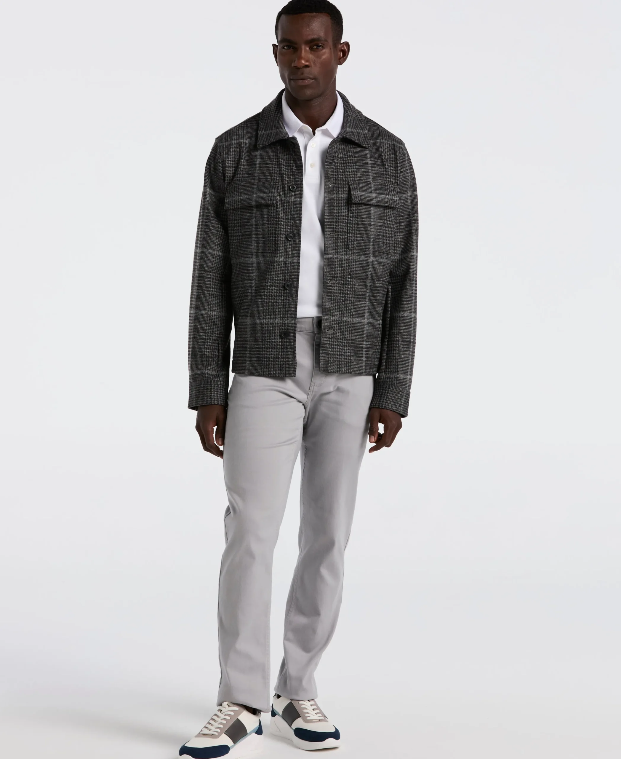 NEW! Plaid Print Knit Short Jacket