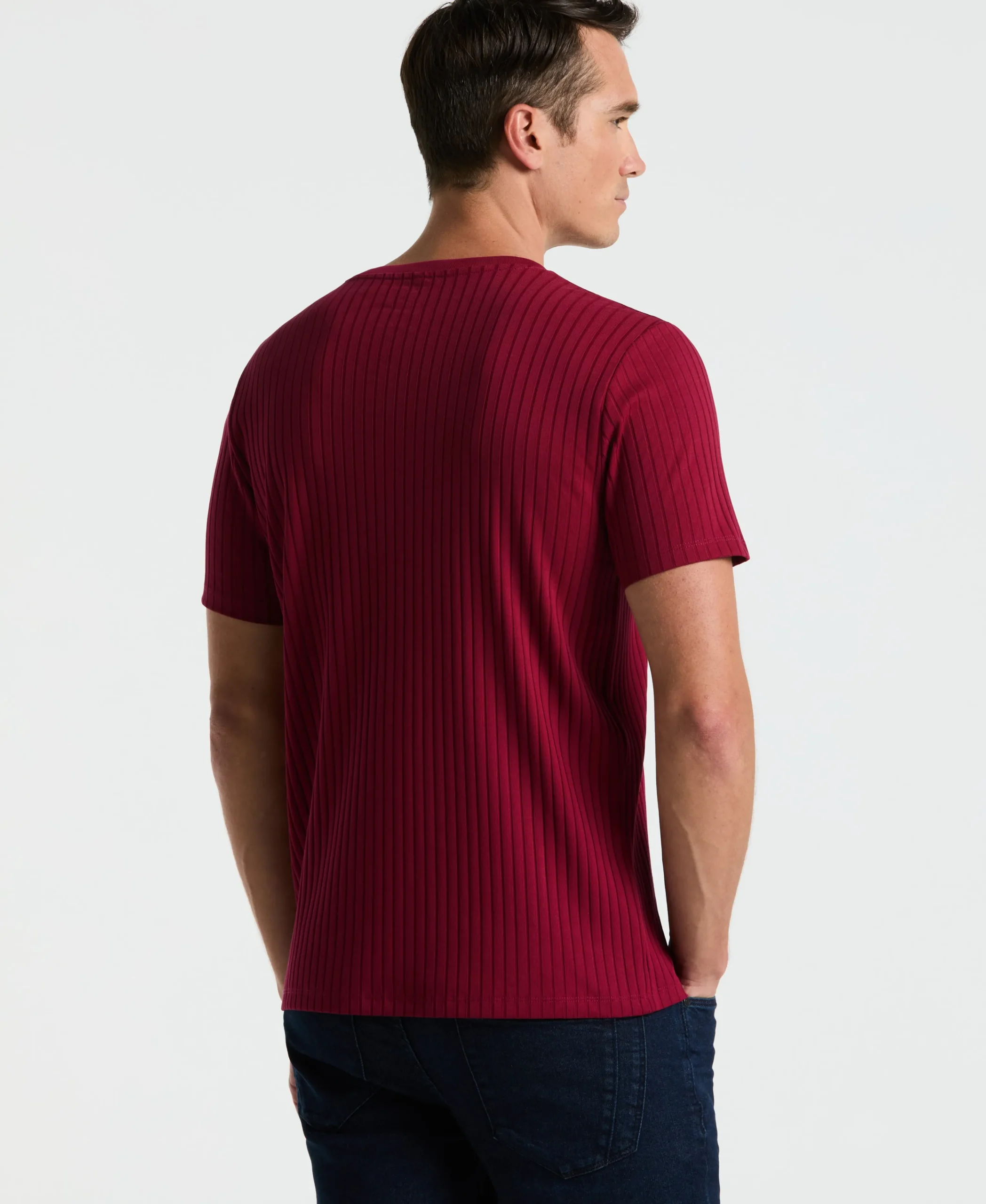 NEW! Ribbed Crew Neck Tee