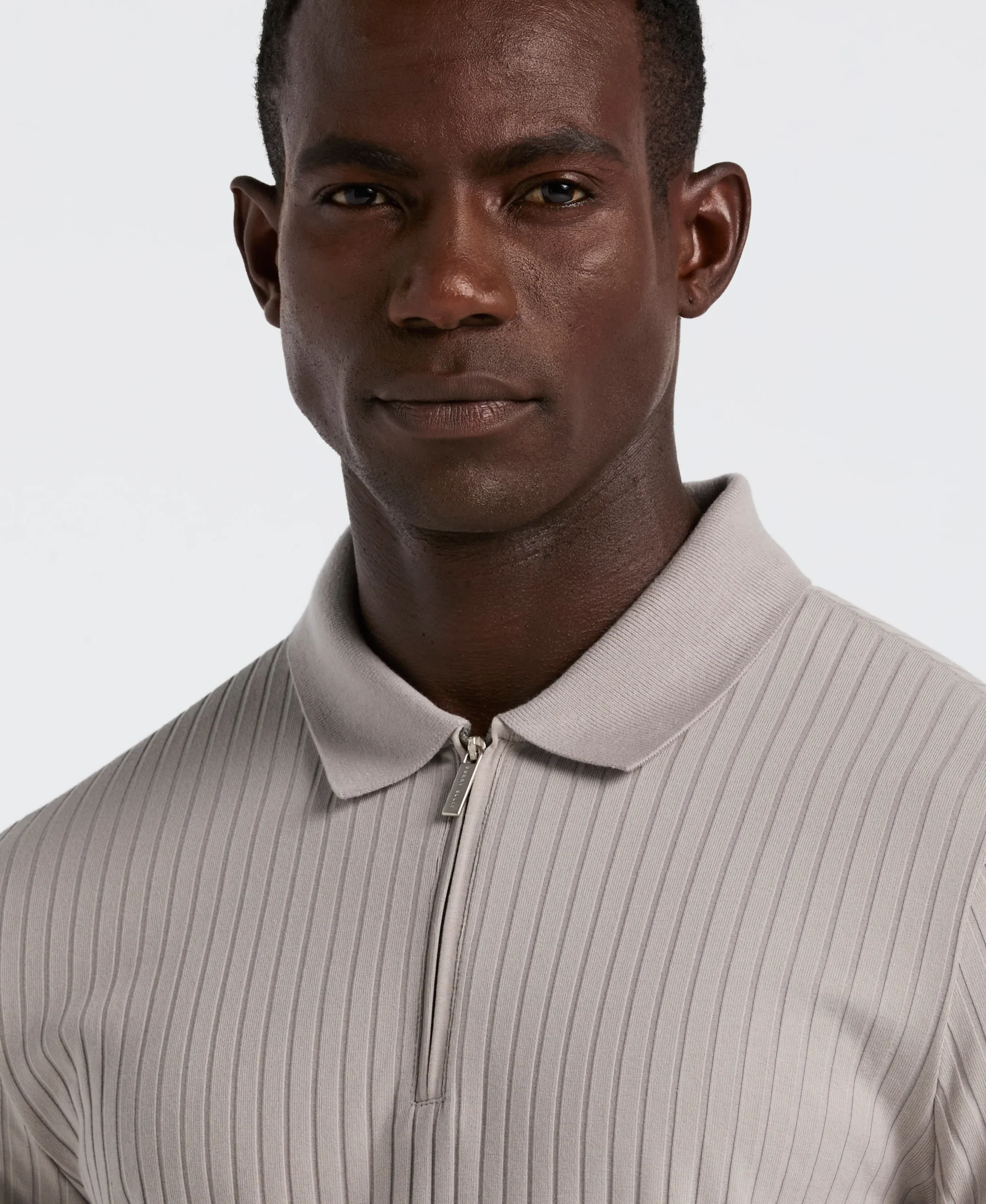 NEW! Ribbed Quarter Zip Polo