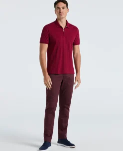 NEW! Ribbed Quarter Zip Polo