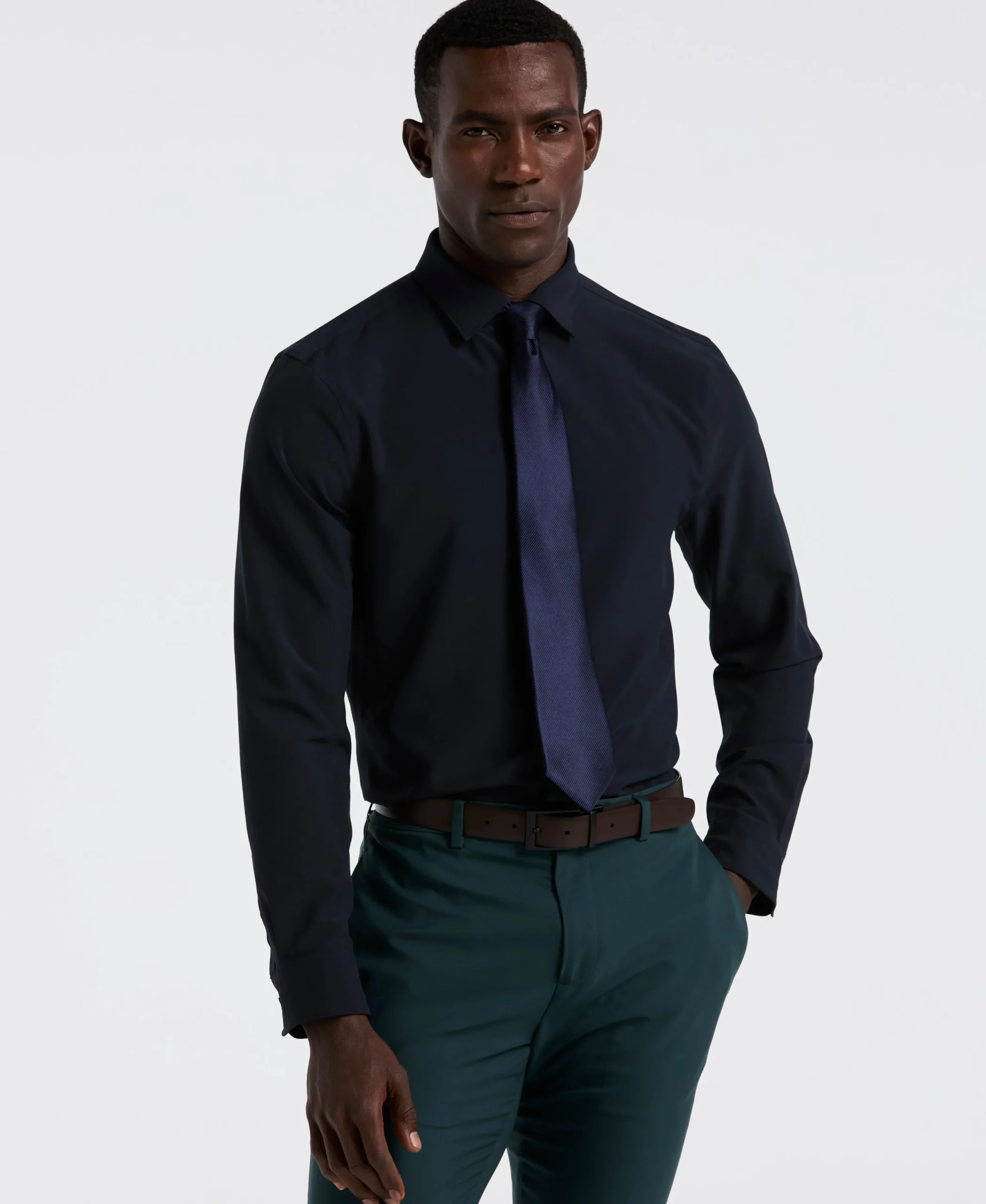 NEW! Slim Fit Tech Solid Total Stretch Dress Shirt