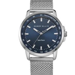 NEW! Solar Powered Silver Stainless Steel Watch