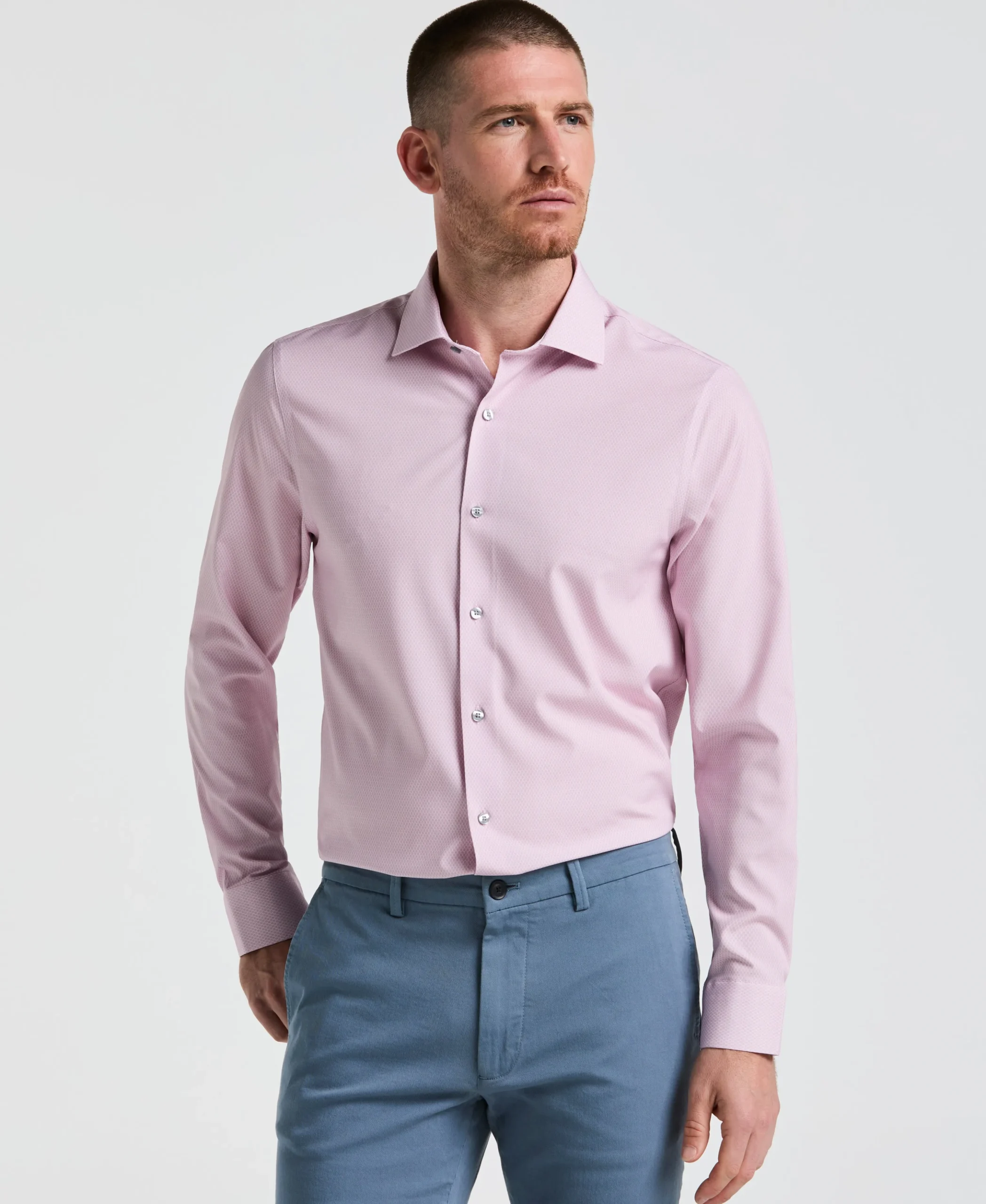 Performance Tech Geo Print Dress Shirt