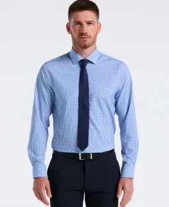 Performance Tech Gingham Print Dress Shirt
