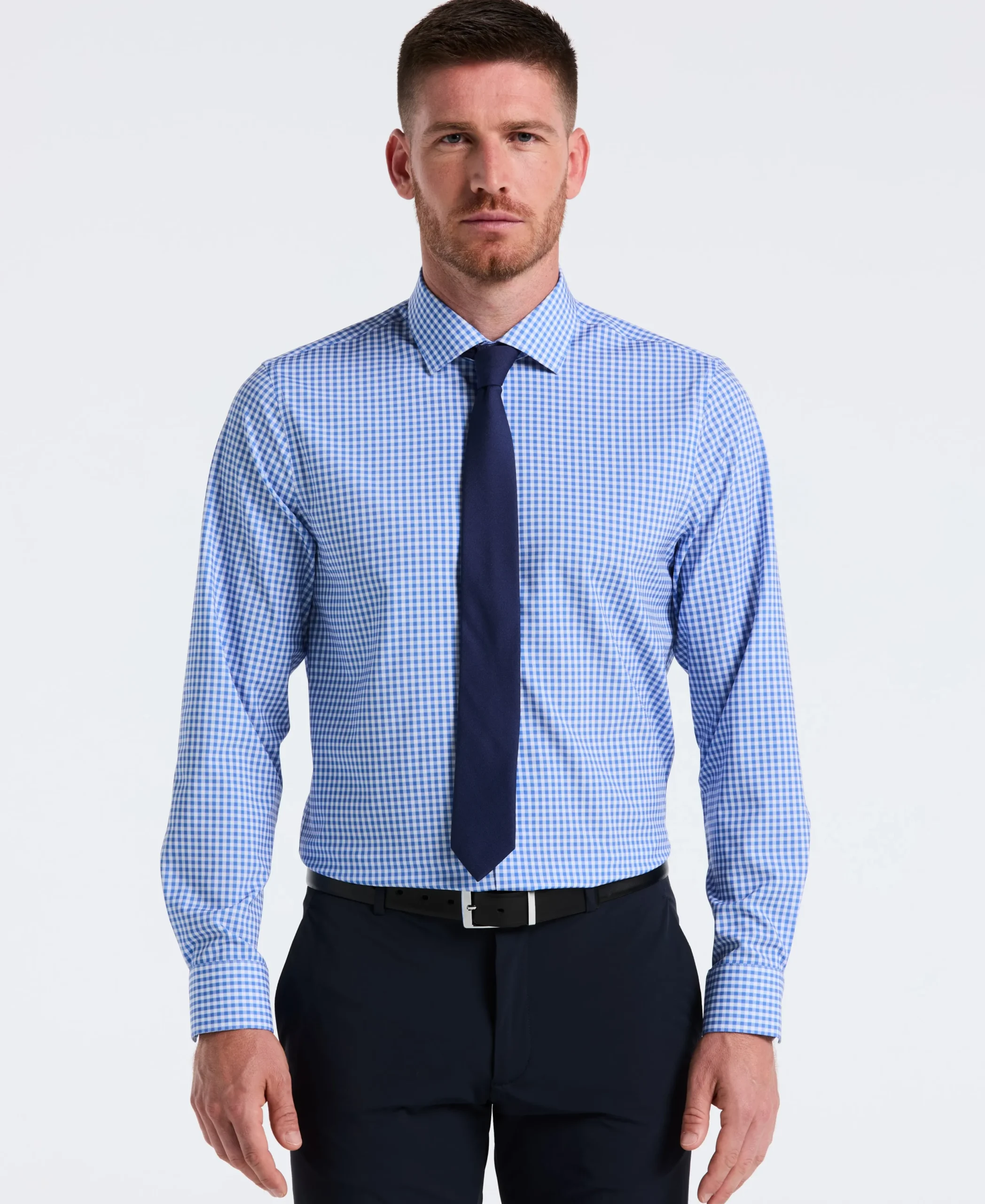 Performance Tech Gingham Print Dress Shirt