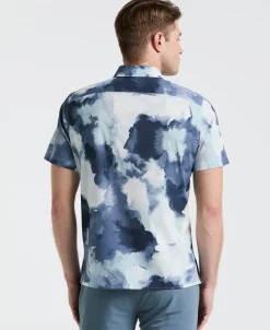 Poplin Watercolor Print Shirt