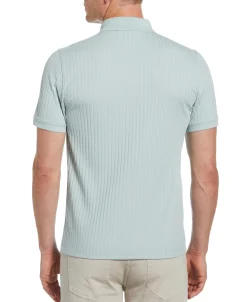Quarter Zip Ribbed Polo