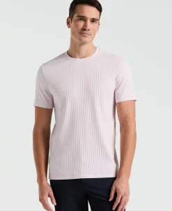 Rib Knit Crew Neck Tee