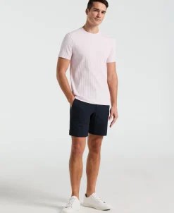 Rib Knit Crew Neck Tee