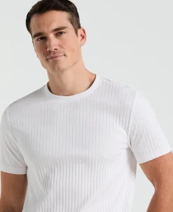 Ribbed Crew Neck Tee