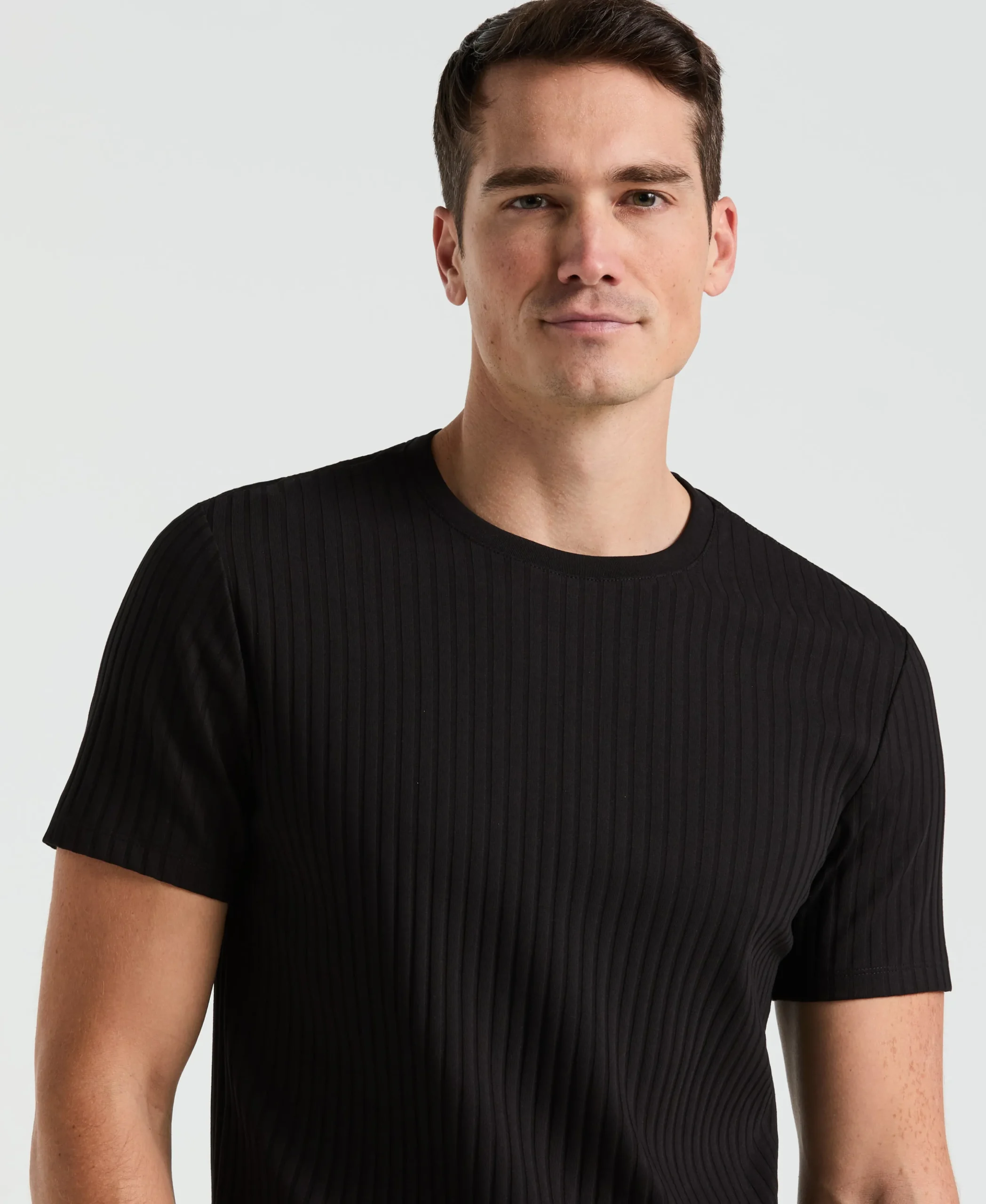 Ribbed Crew Neck Tee