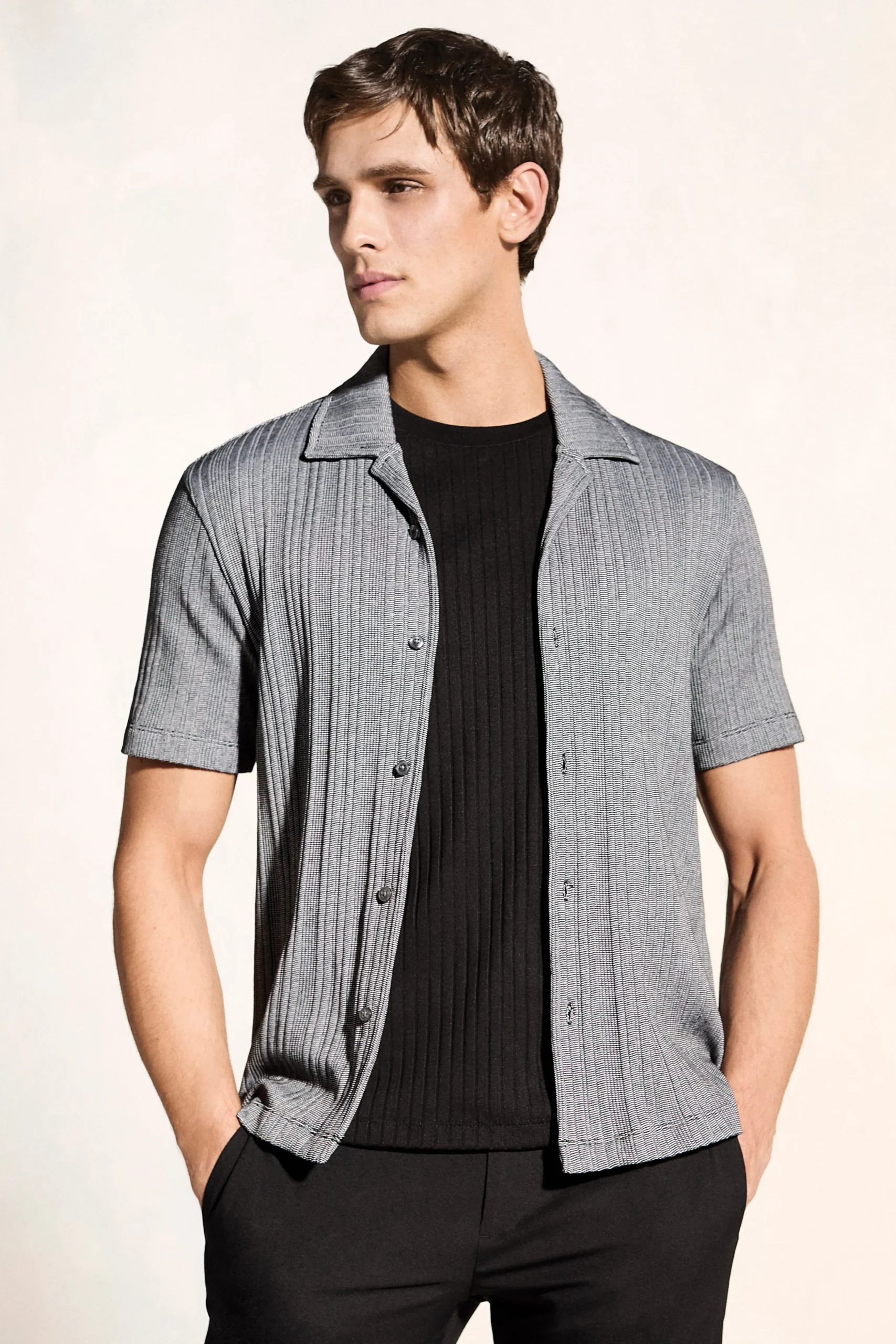 Ribbed Stripe Shirt
